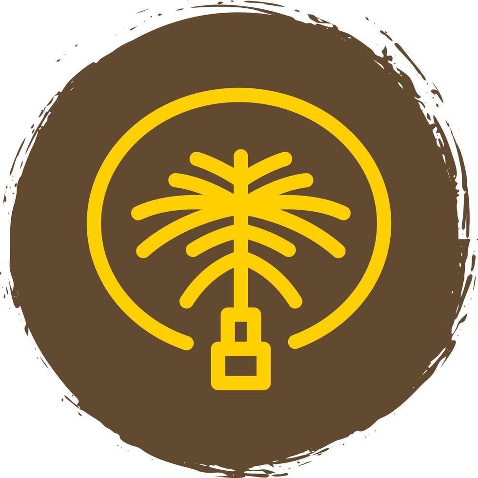 diseño de icono de vector de palm jumeirah