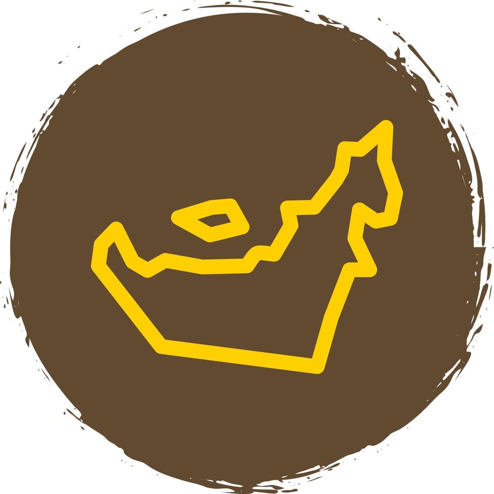 Dubai Map Vector Icon Design