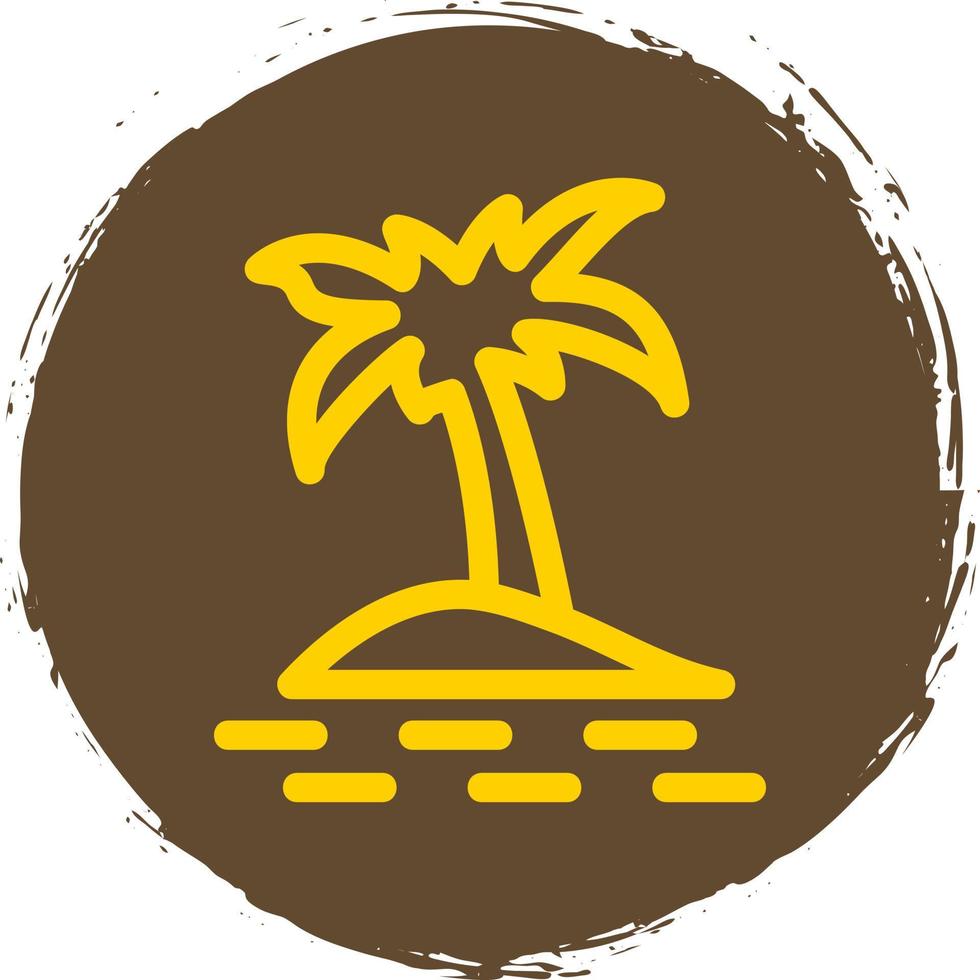 Palm Island Vector Icon Design