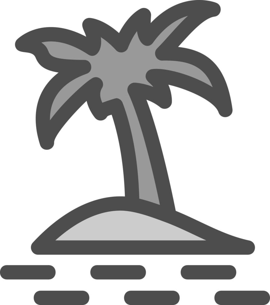 Palm Island Vector Icon Design