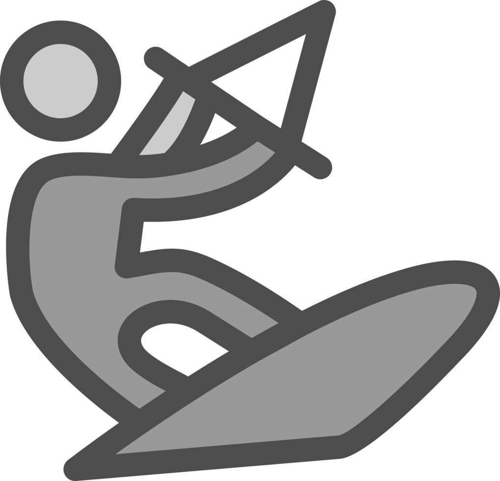 diseño de icono de vector de kitesurf