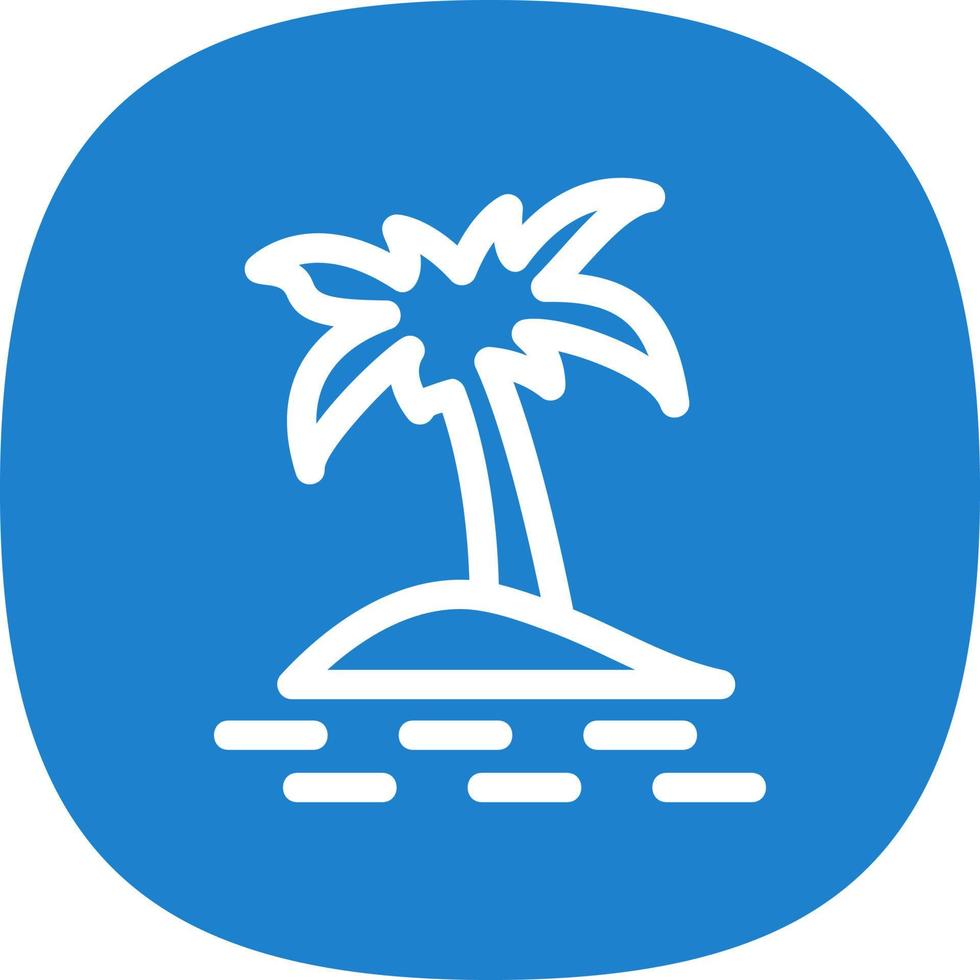 Palm Island Vector Icon Design