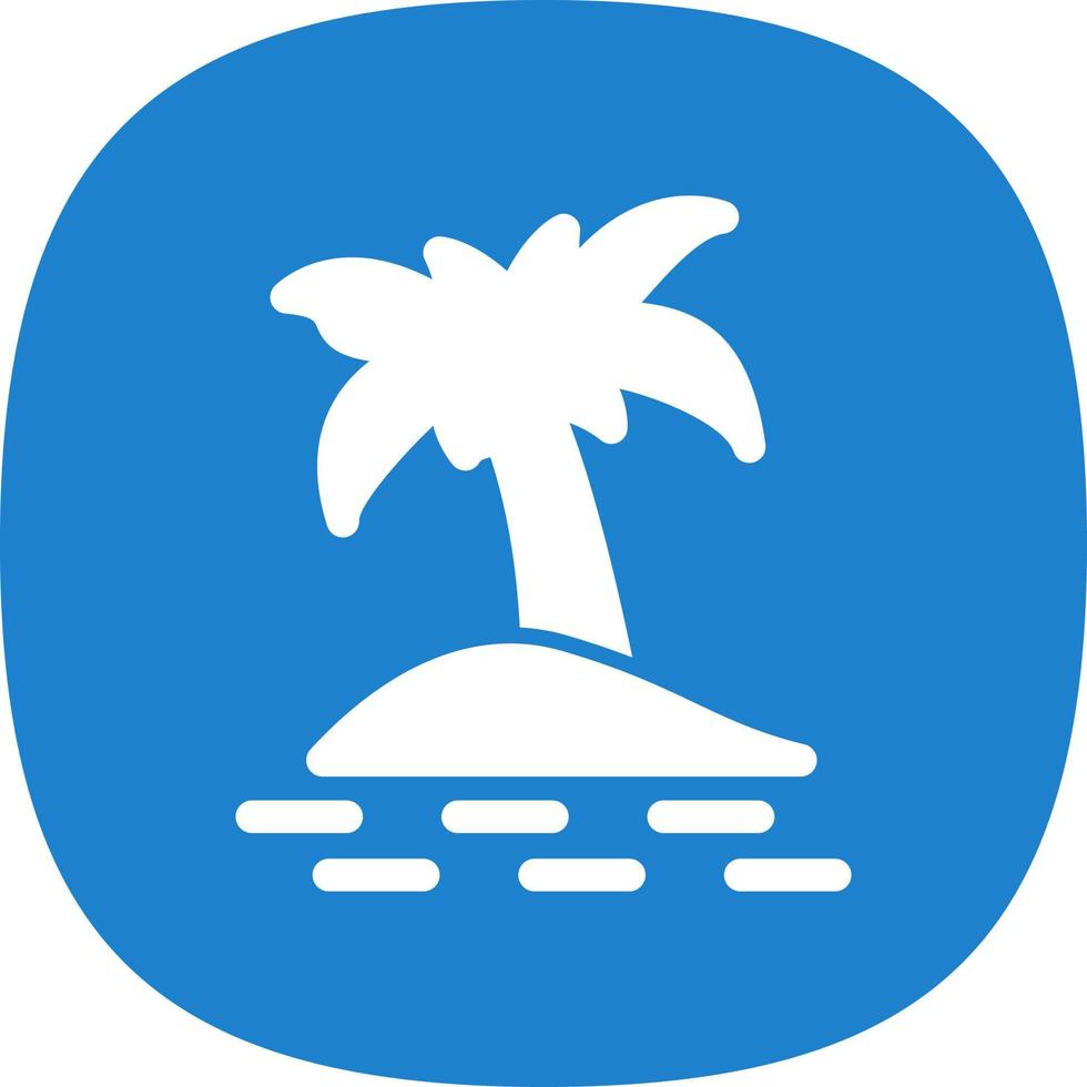 Palm Island Vector Icon Design