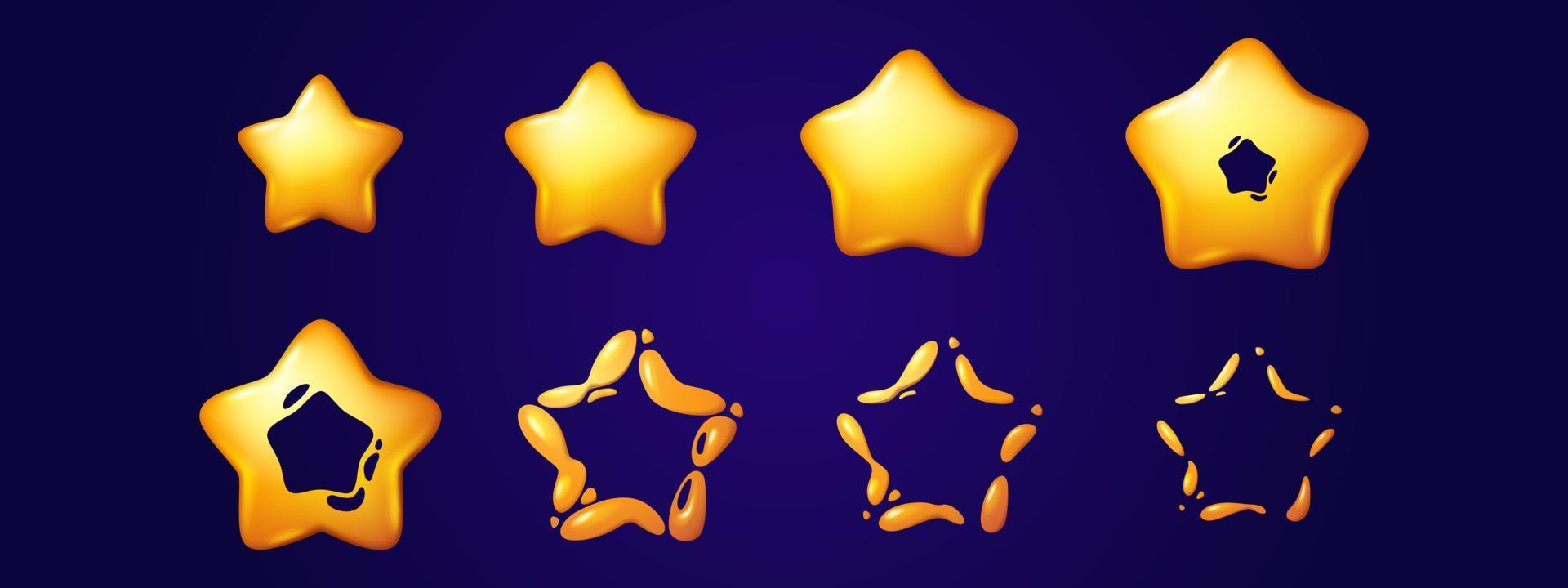 Star shape bubble explosion sprite sheet vector