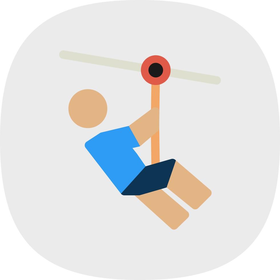 Zipline Vector Icon Design