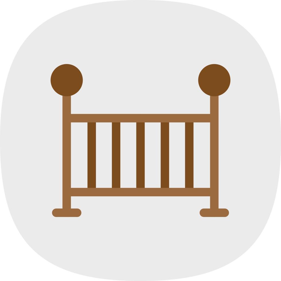 Baby Crib Vector Icon Design