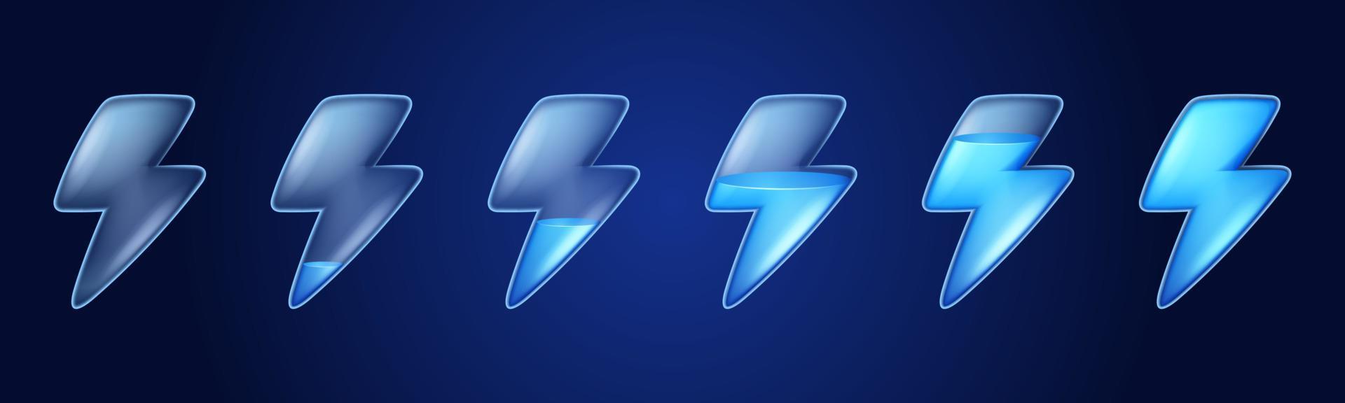 Lightnings game fill progress score animation vector