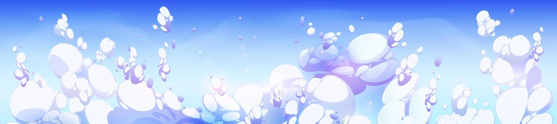 Clouds in blue sky, beautiful heaven background vector