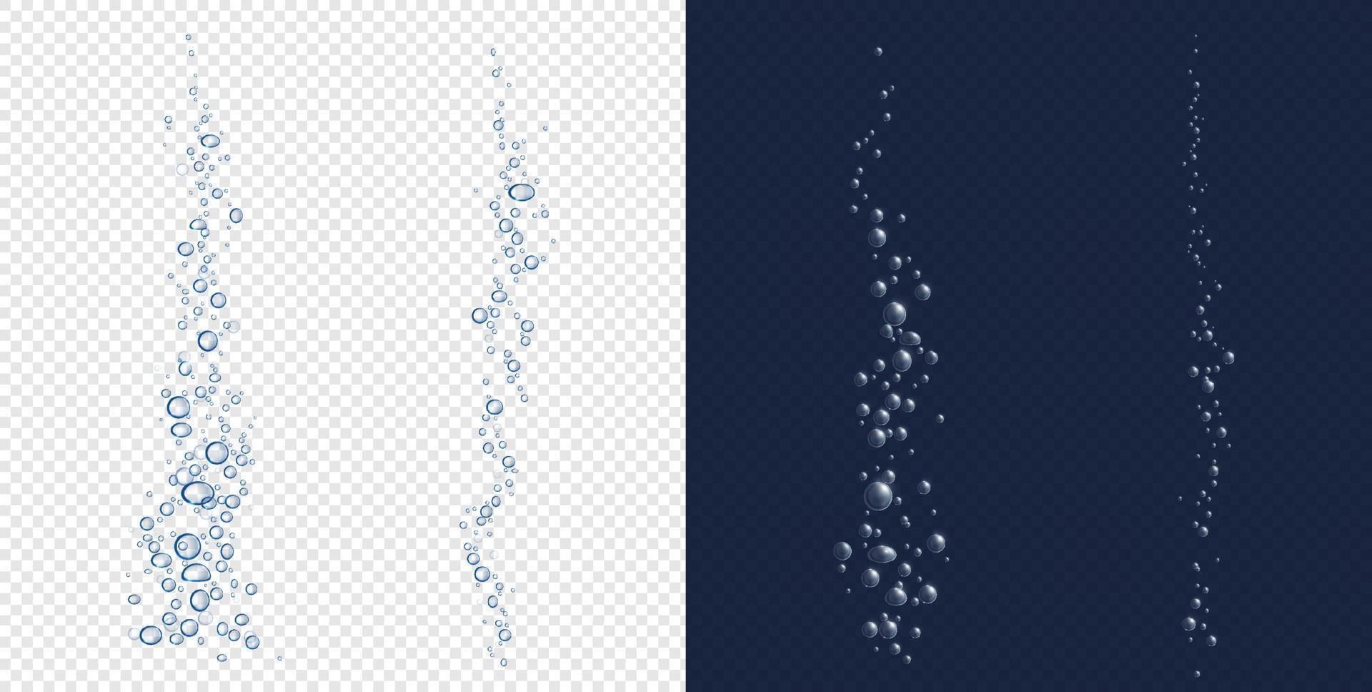 Air bubbles, water or soda oxygen fizz clip art vector