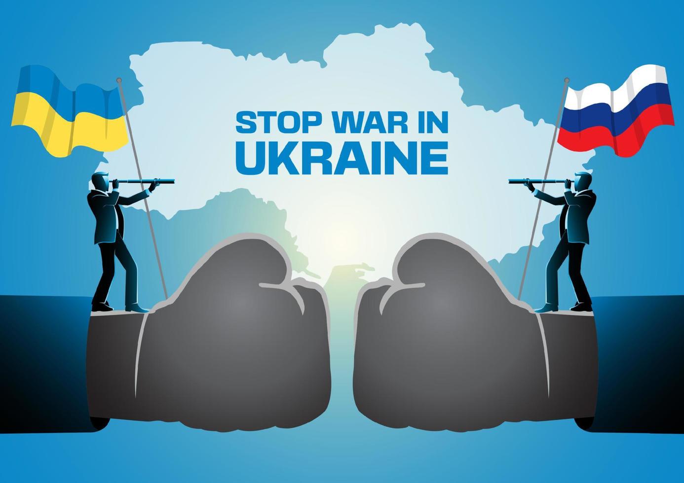 Stop War ukraine russia conflict vector
