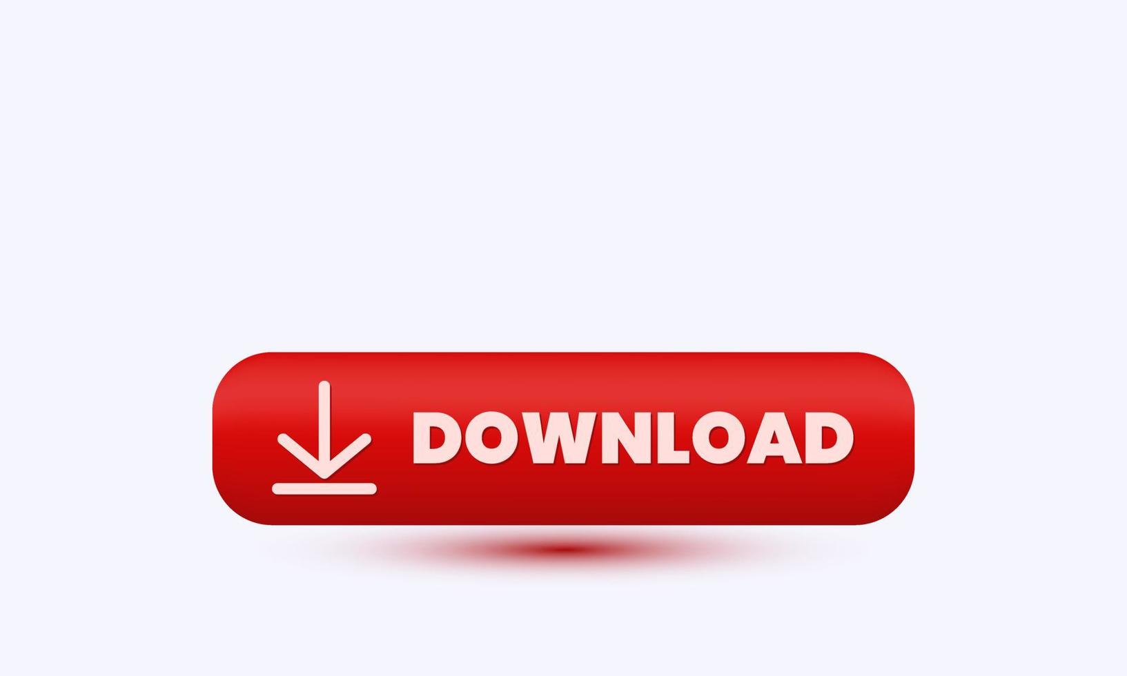 illustration realistic download red modern style 3d creative isolated on background vector
