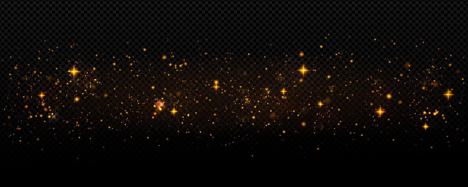 Magic sparkles png on  dark background vector