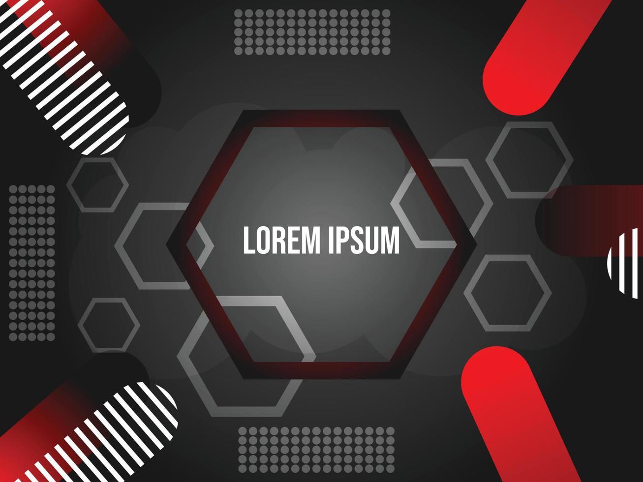 abstract hexagonal background futuristic red vector