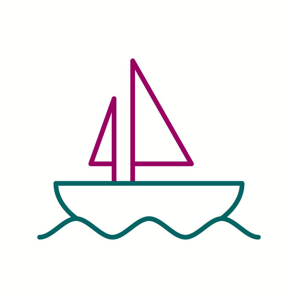 Unique Boat Vector Line Icon