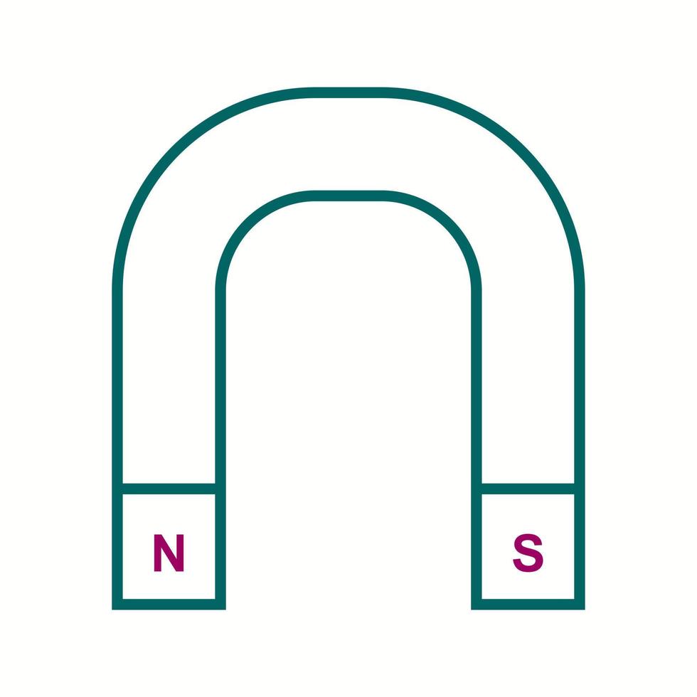 Unique Magnet Vector Line Icon