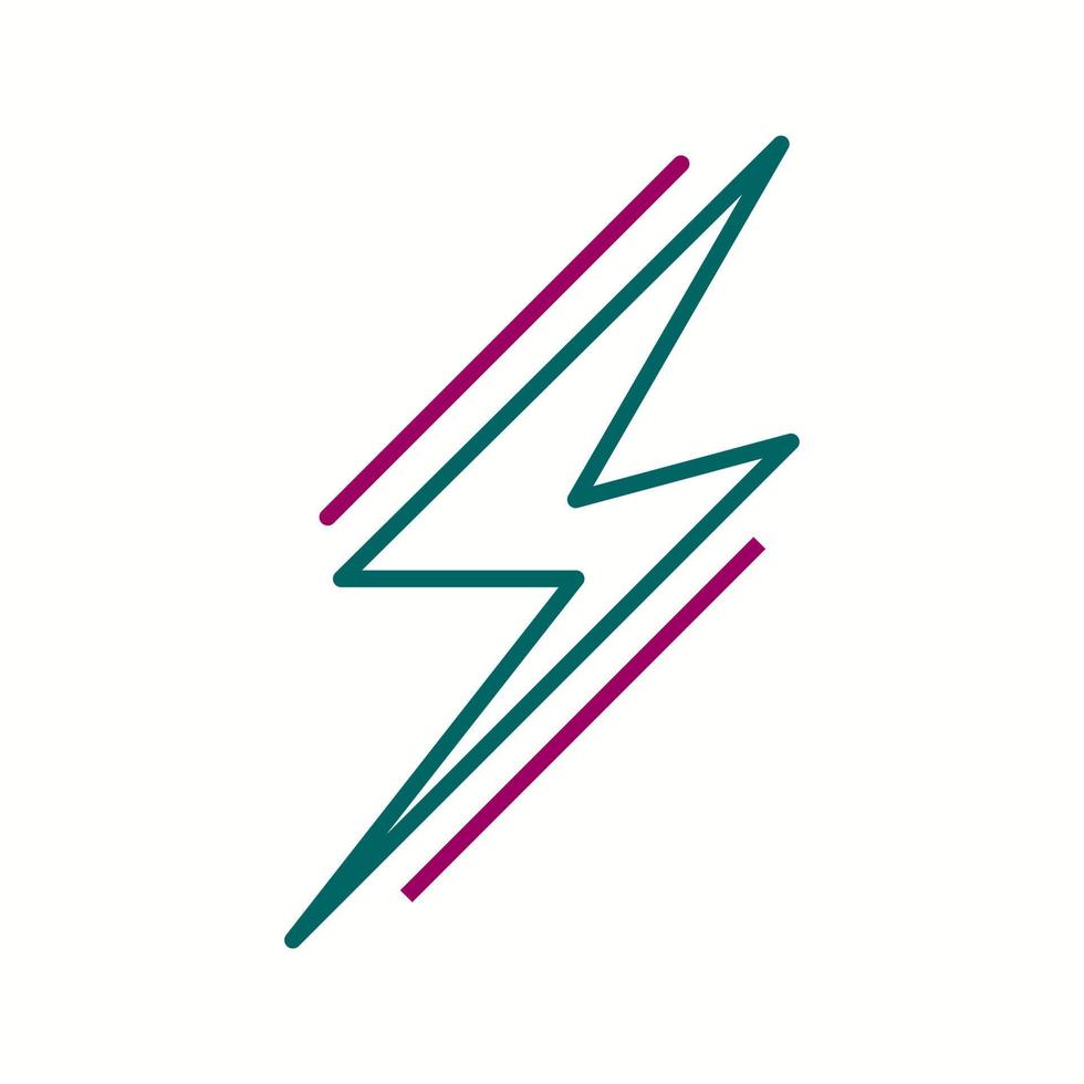 Unique Lightening II Vector Line Icon