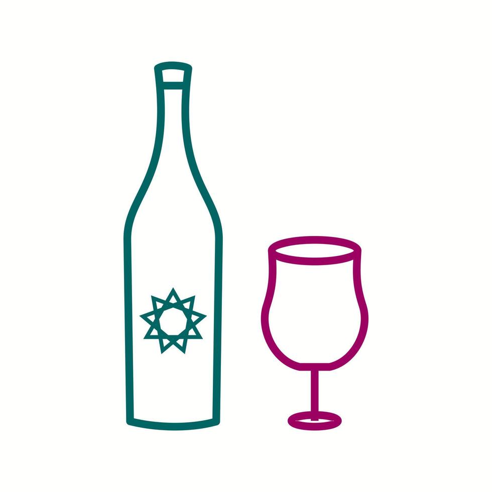 Unique Goblet And Wine Vector Glyph Icon