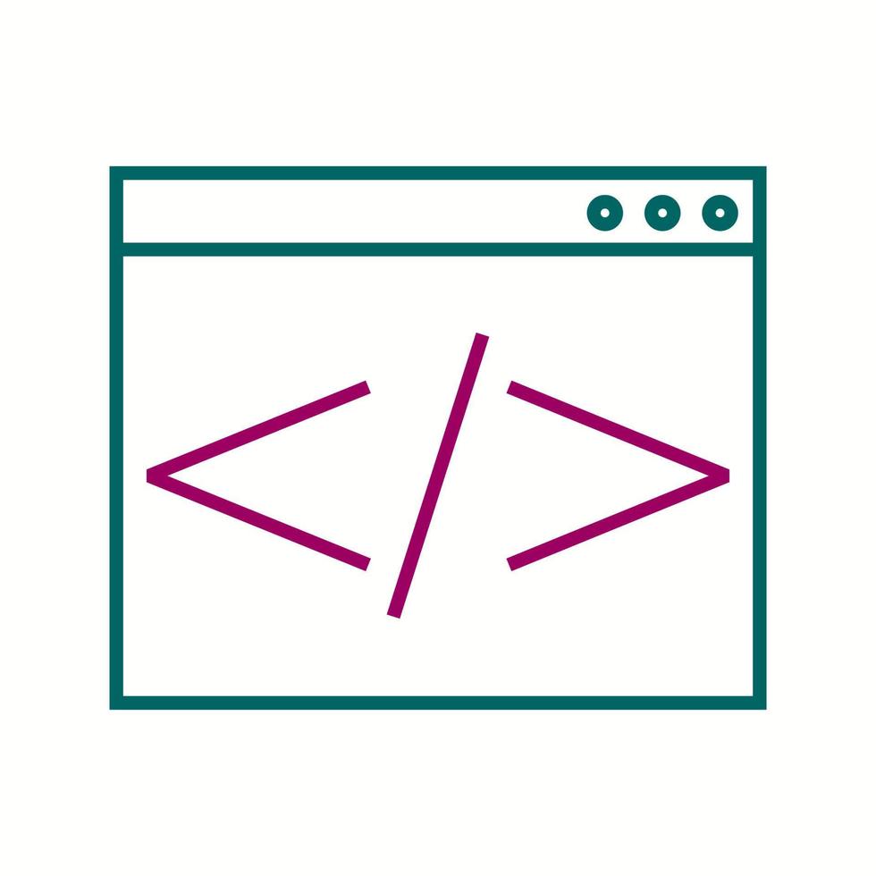 Beautiful Coding vector line icon