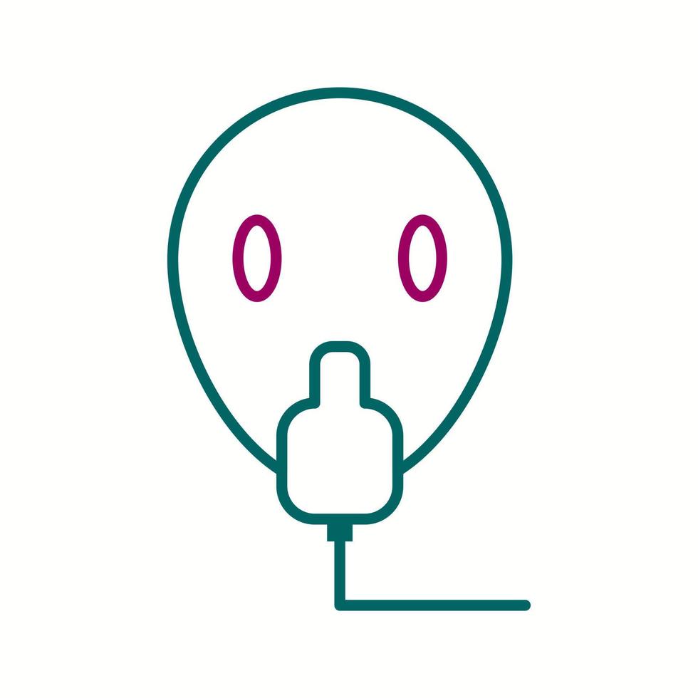 Unique Oxygen Mask Vector Line Icon