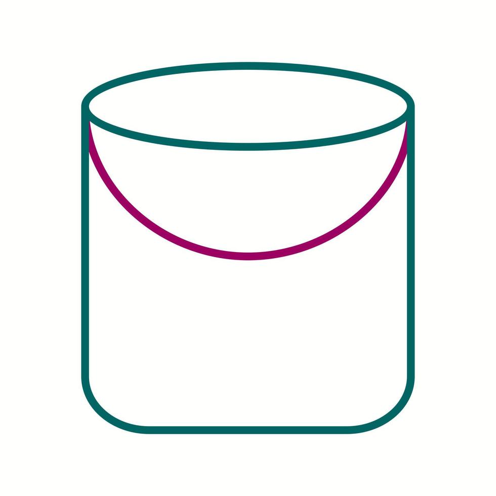 Unique Sand Bucket Vector Line Icon