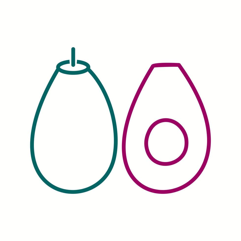 Unique avocado Vector Line Icon