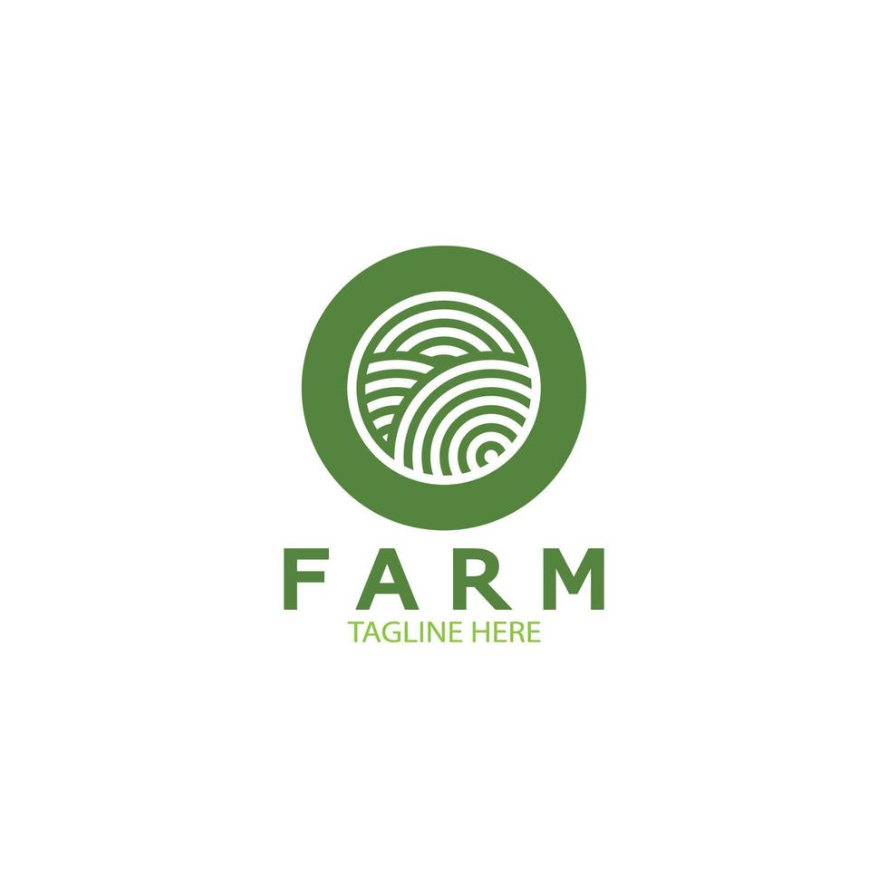 Farm  agriculture organic  logo design illustration of agriculture business, crop field, pasture, milk, Design Concept, Creative Symbol, Icon,Template vector