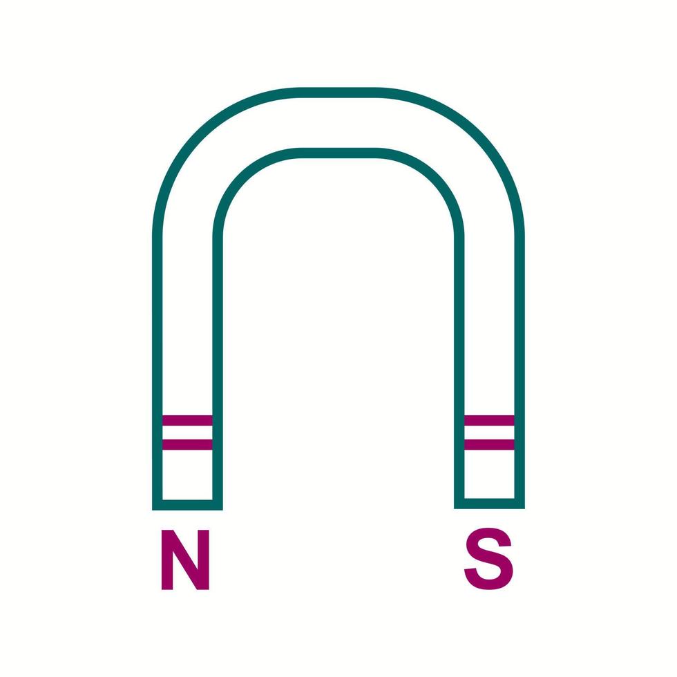 Unique Magnet Vector Line Icon