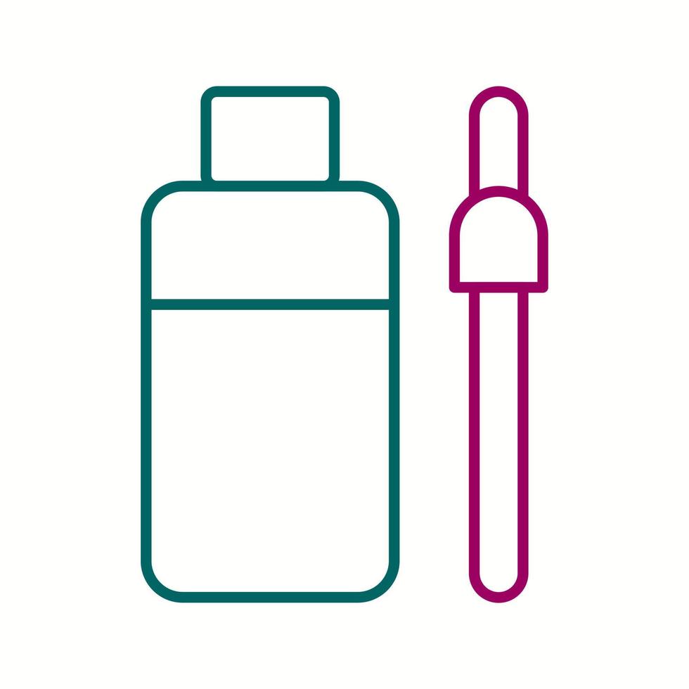 Unique Bottle And Dropper Vector Line Icon