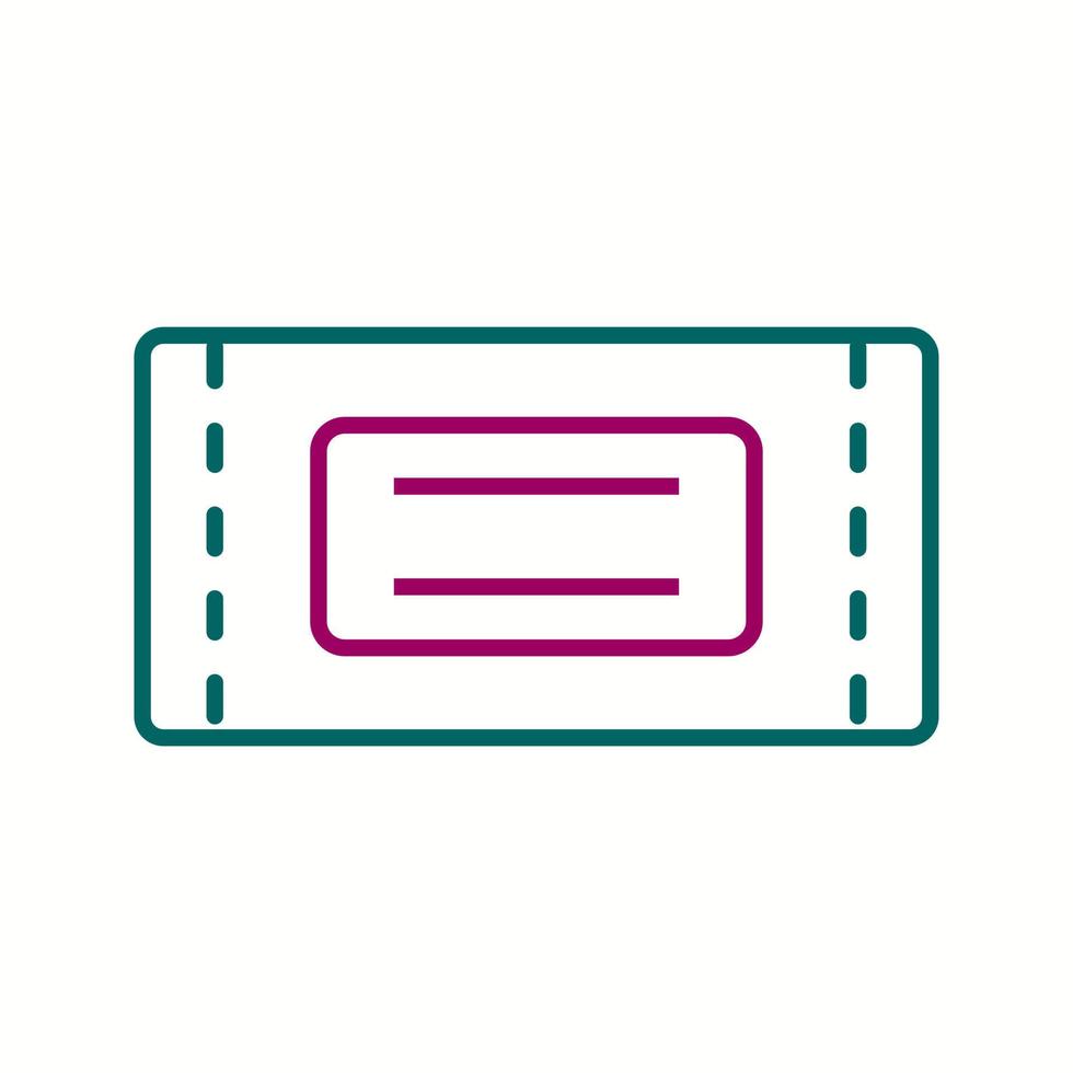 Unique Tickets Vector Line Icon
