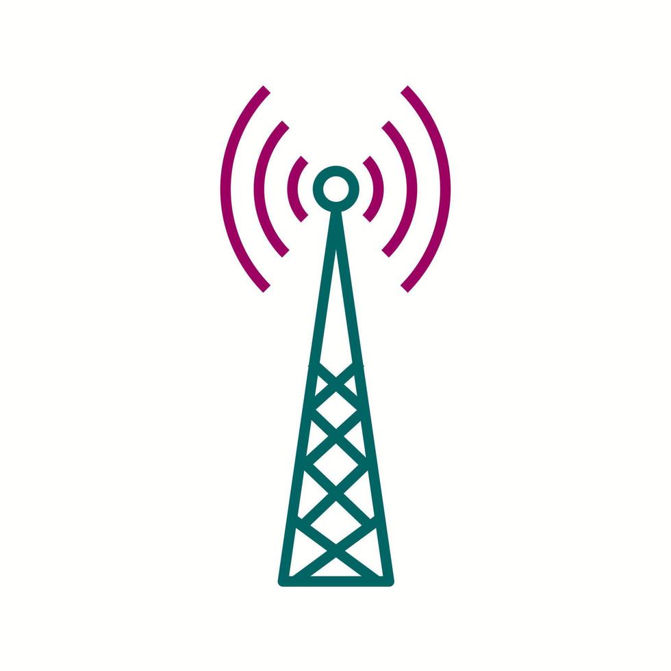 Unique Telecom Tower Vector Line Icon