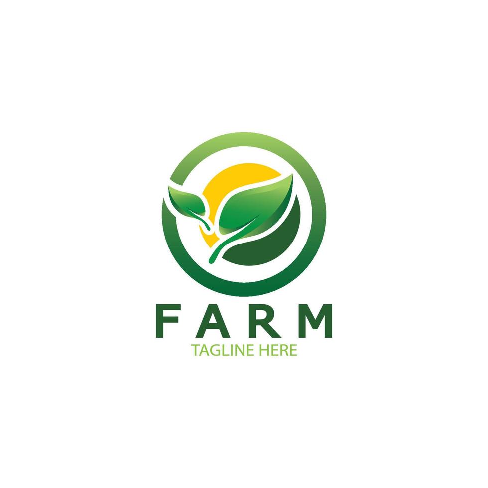 Farm  agriculture organic  logo design illustration of agriculture business, crop field, pasture, milk, Design Concept, Creative Symbol, Icon,Template vector