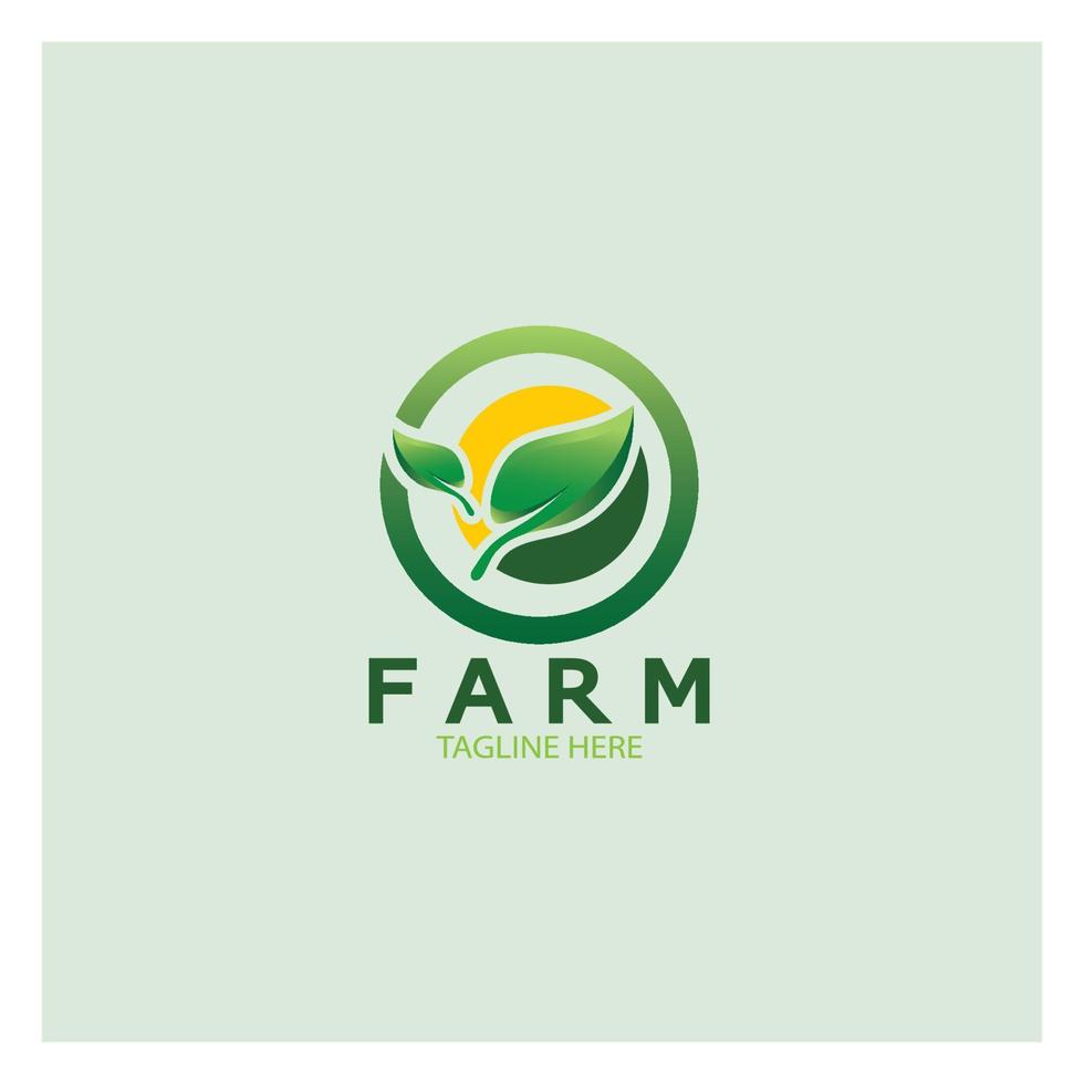 Farm  agriculture organic  logo design illustration of agriculture business, crop field, pasture, milk, Design Concept, Creative Symbol, Icon,Template vector