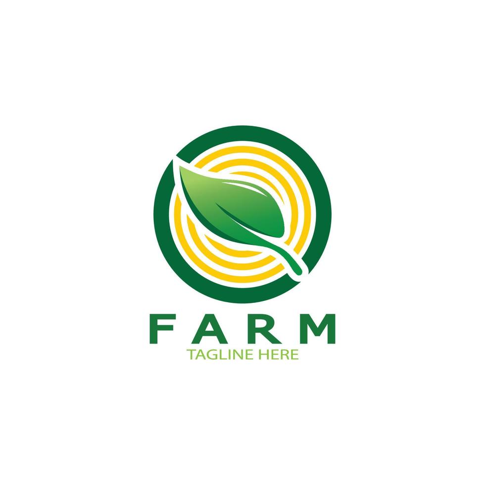 Farm  agriculture organic  logo design illustration of agriculture business, crop field, pasture, milk, Design Concept, Creative Symbol, Icon,Template vector