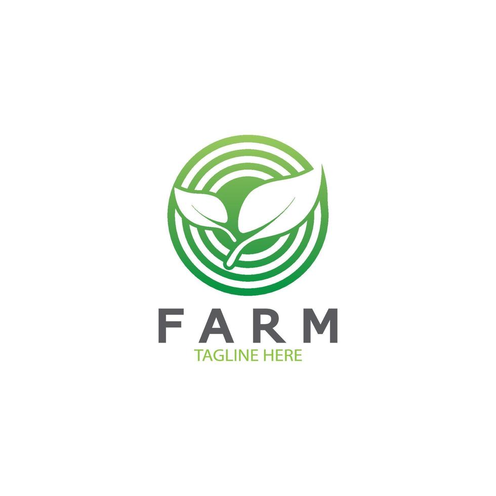 Farm  agriculture organic  logo design illustration of agriculture business, crop field, pasture, milk, Design Concept, Creative Symbol, Icon,Template vector