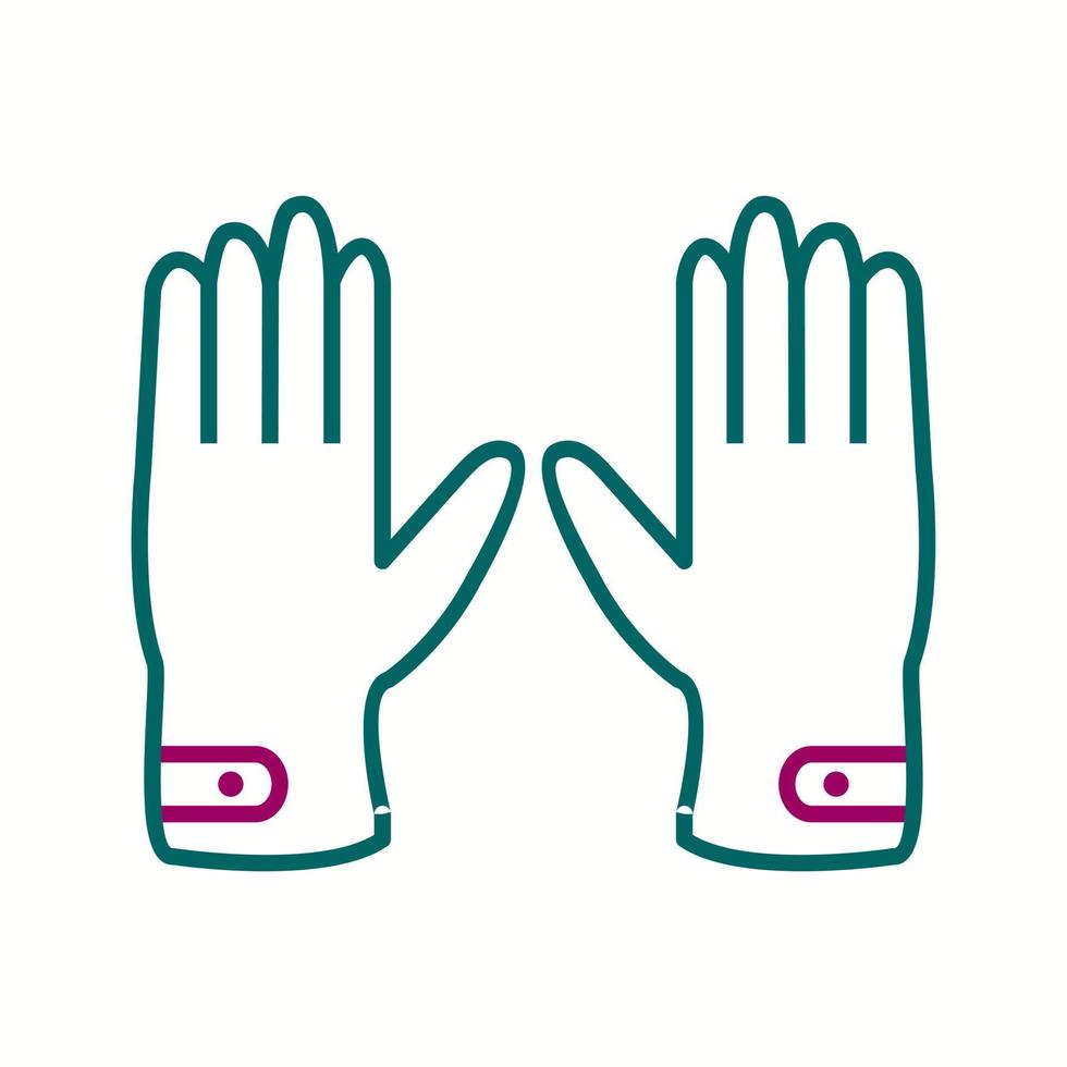 Unique Leather Gloves Vector Line Icon