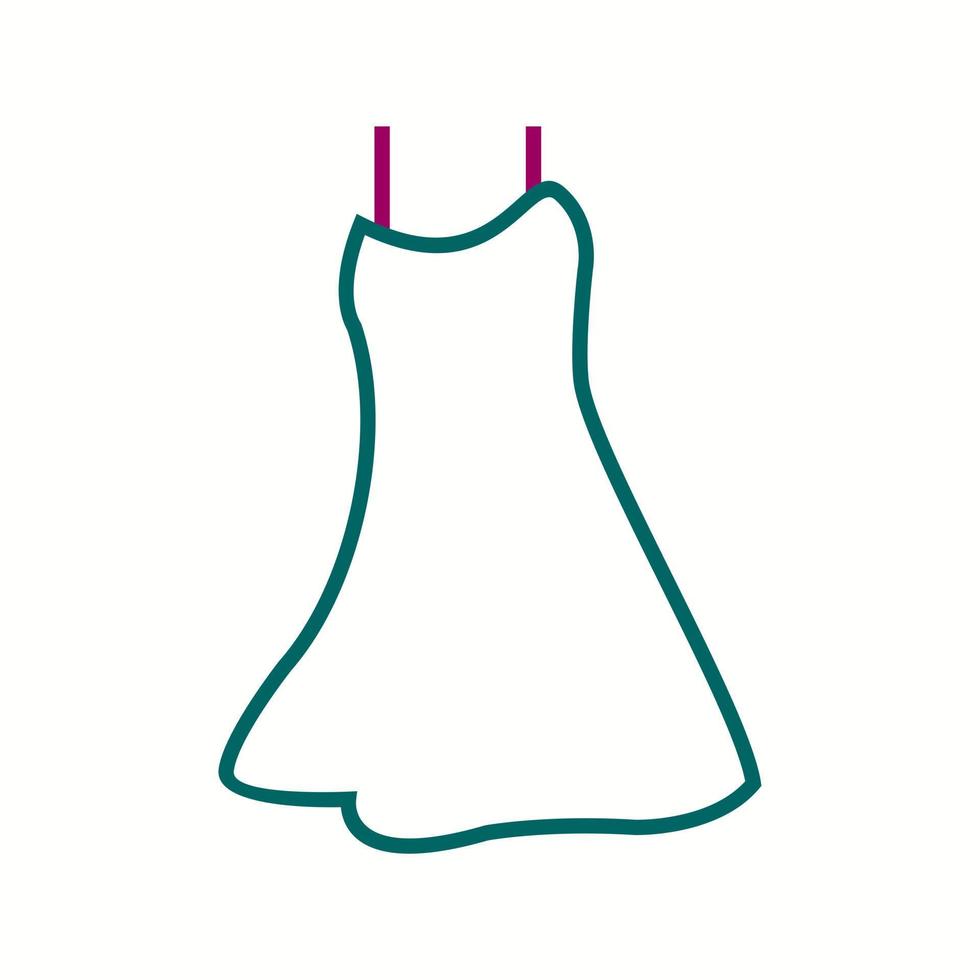 Unique Night Dress Vector Line Icon