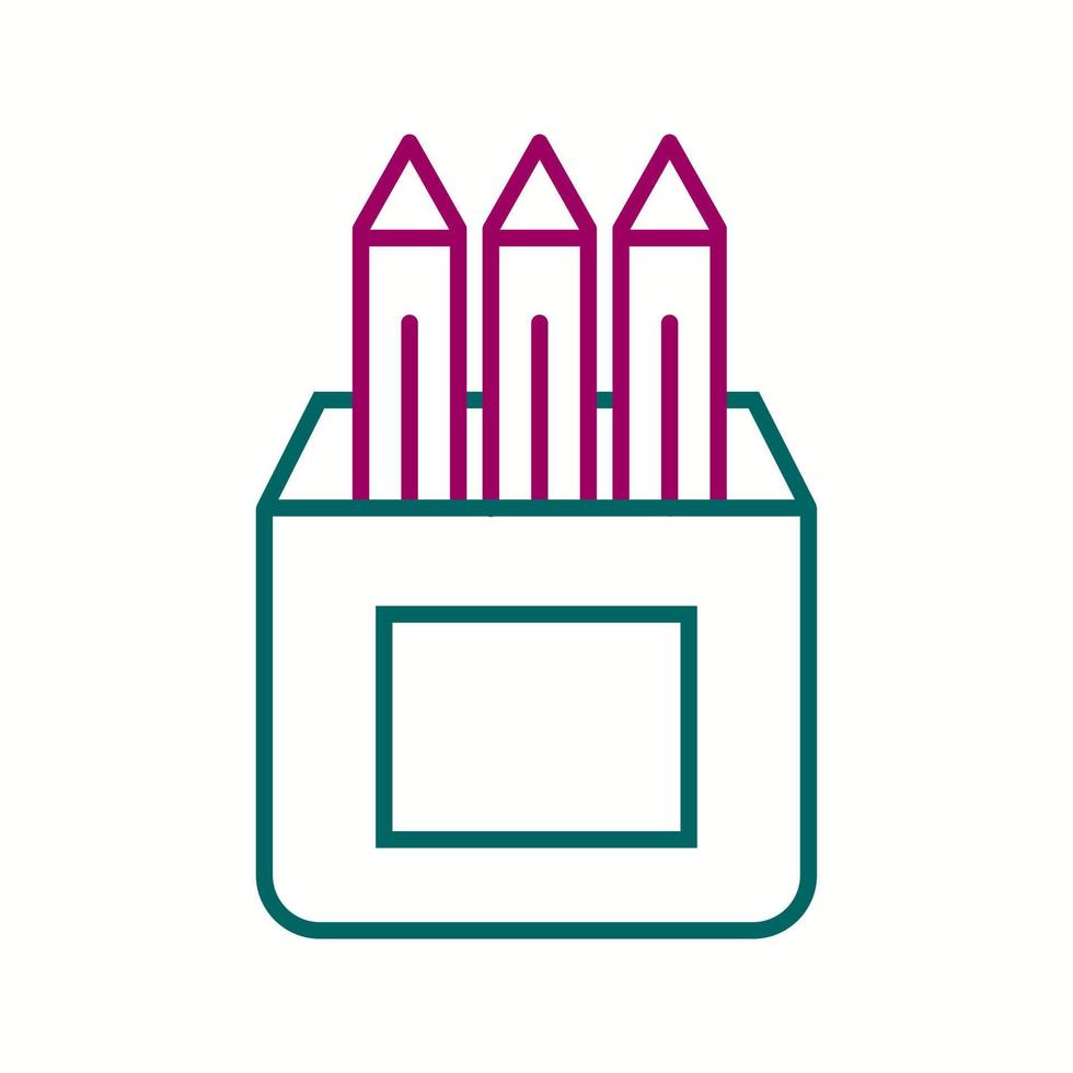 Unique Pencils Vector Line Icon