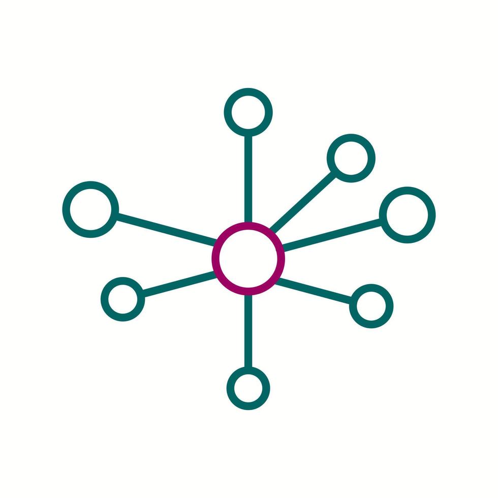 Unique Molecular Structure Vector Line Icon