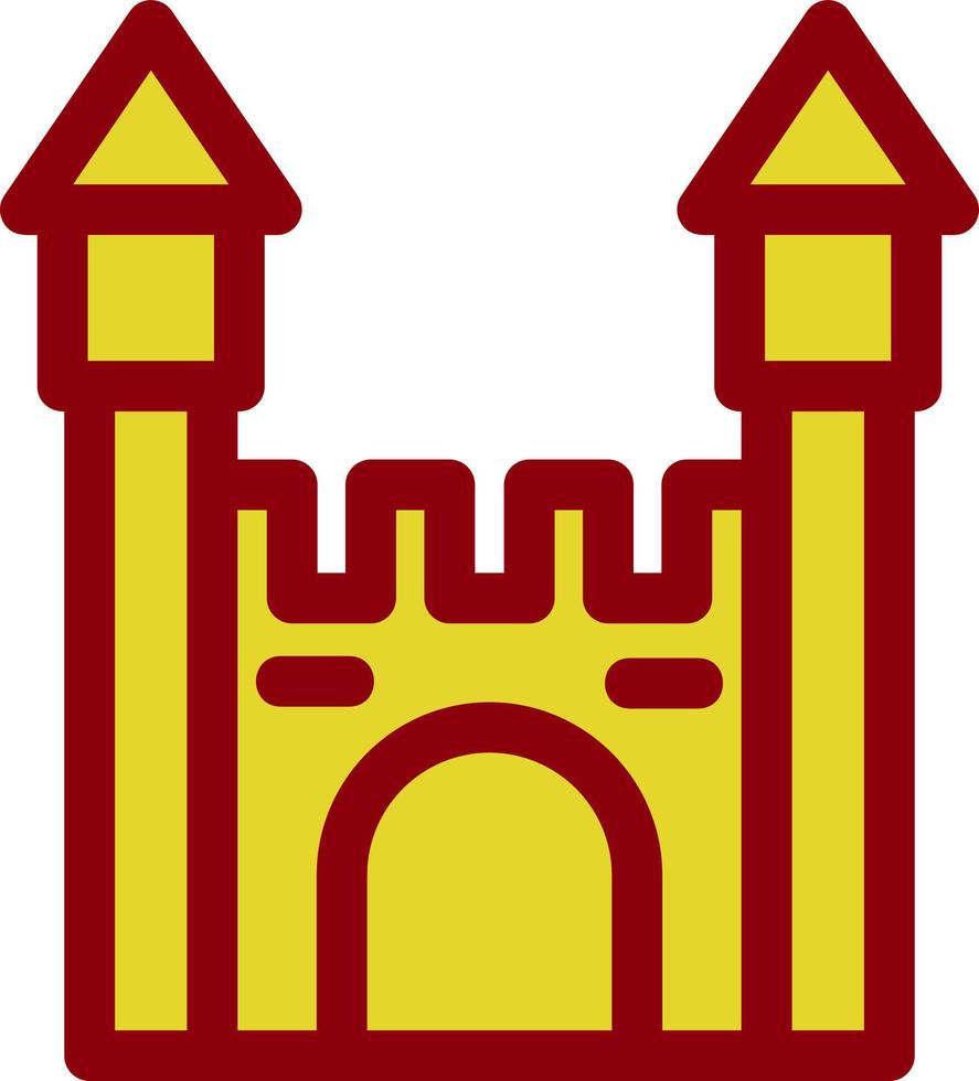 diseño de icono de vector de castillo hinchable