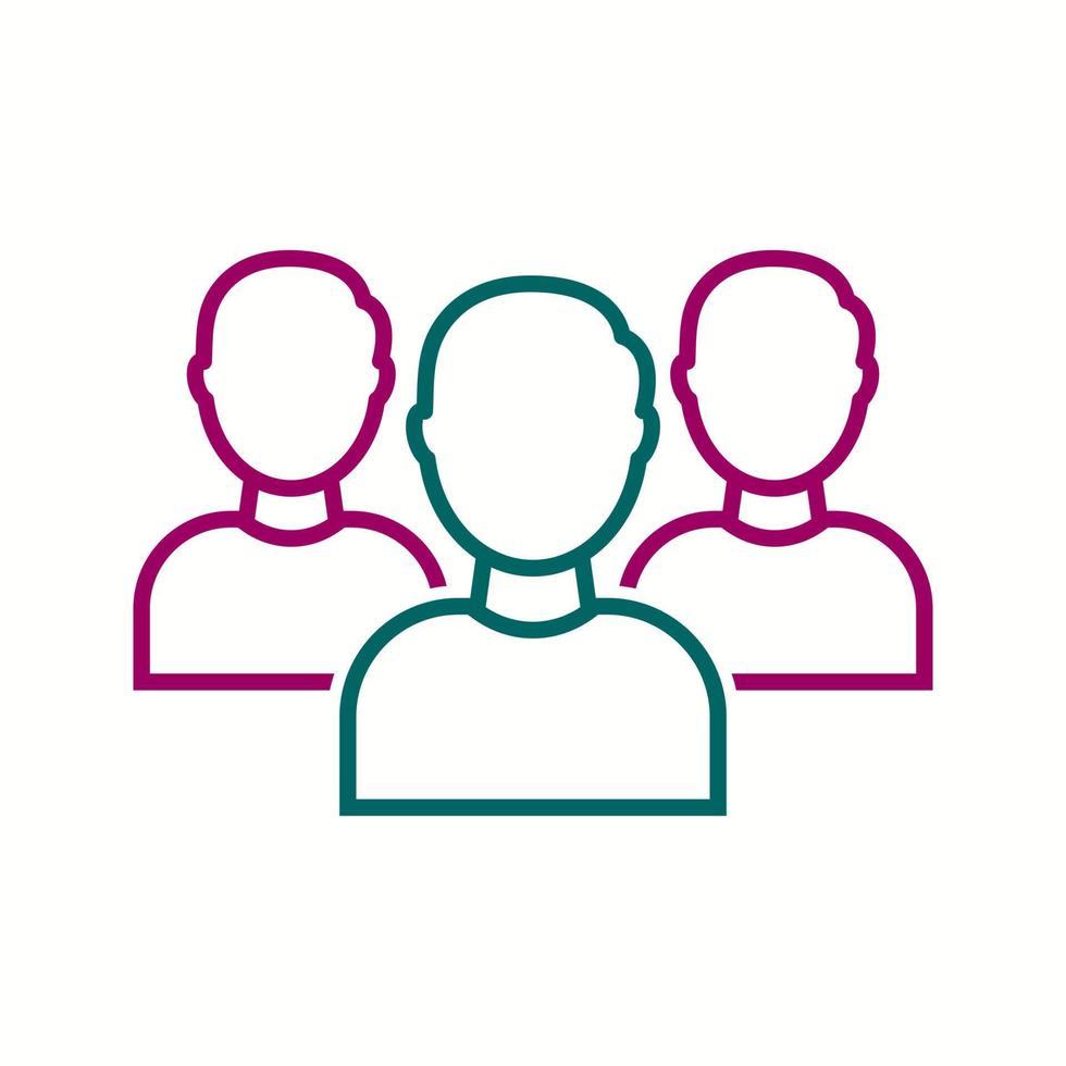 Beautiful Teamwork Vector line icon