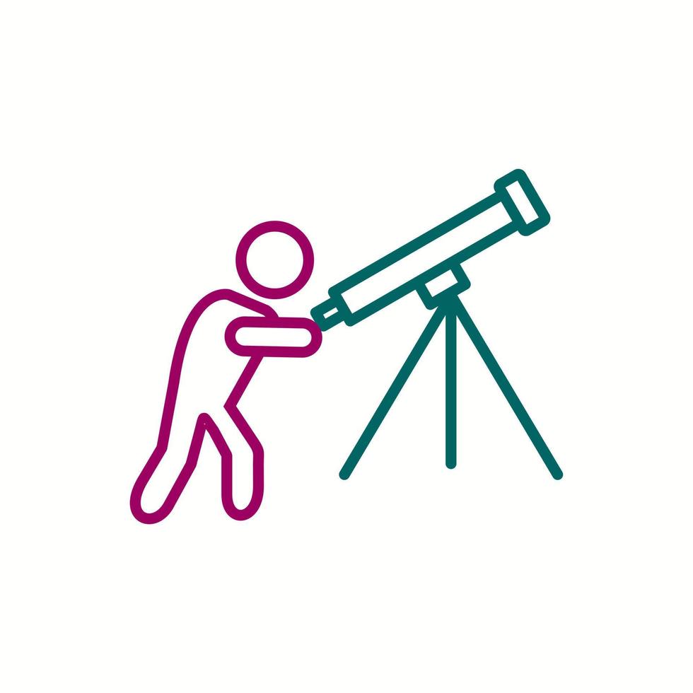 Unique Adjusting Telescope Vector Line Icon
