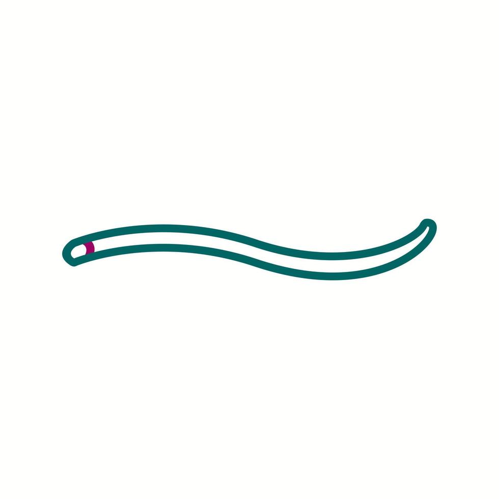 Unique Worm Vector Line Icon