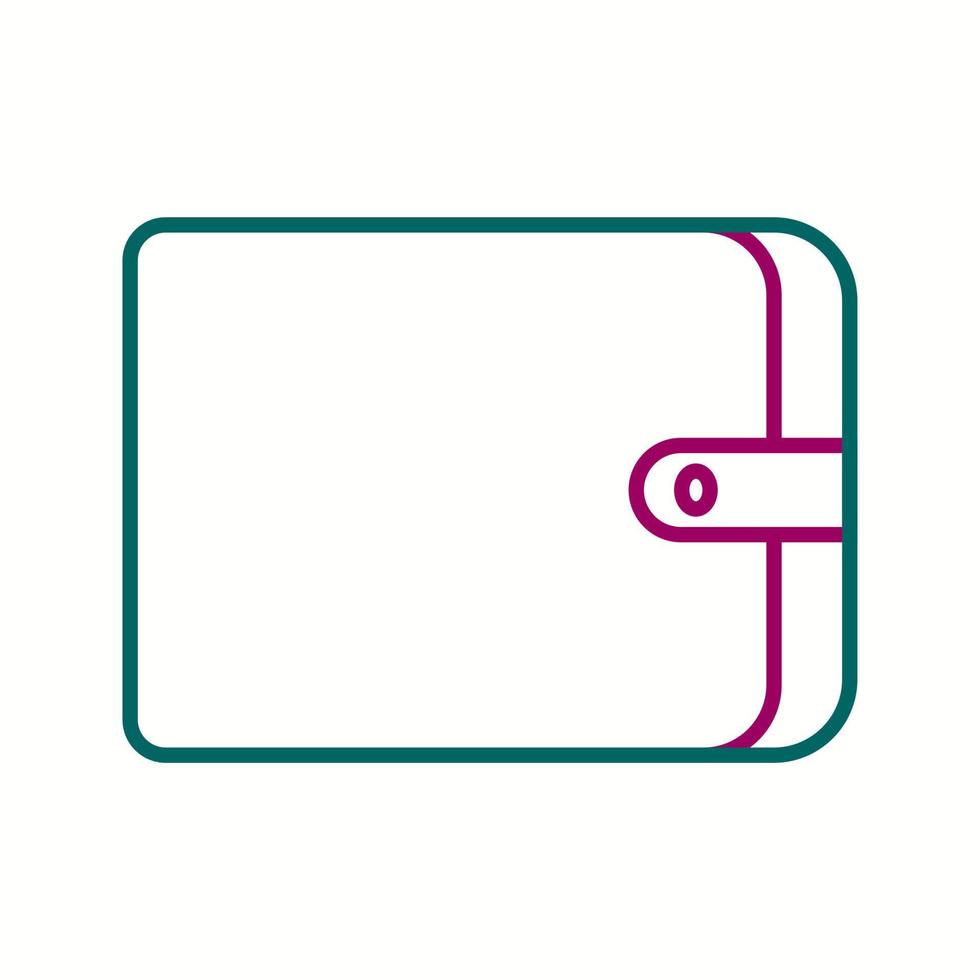 Unique Wallet Vector Line Icon