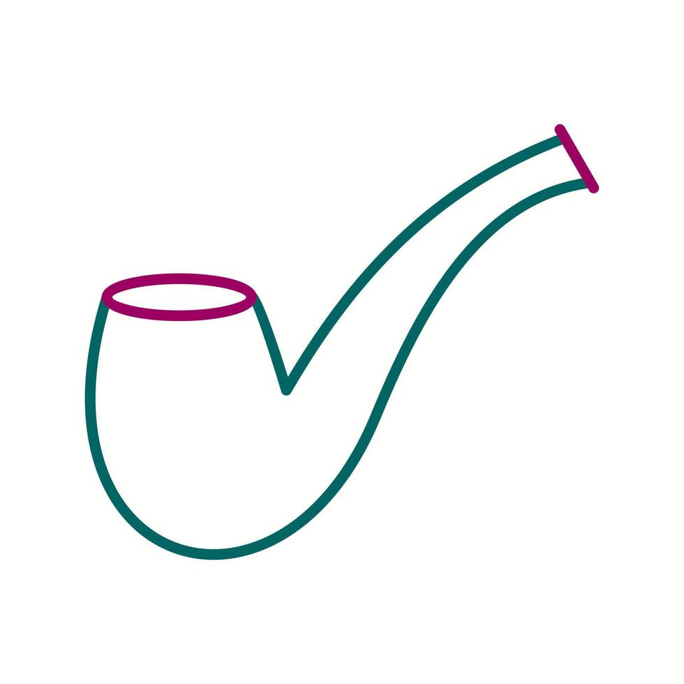 Unique Smoking Pipe Vector Line Icon