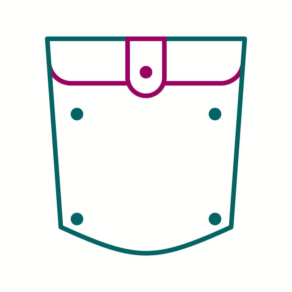 Unique Pocket Square Vector Line Icon