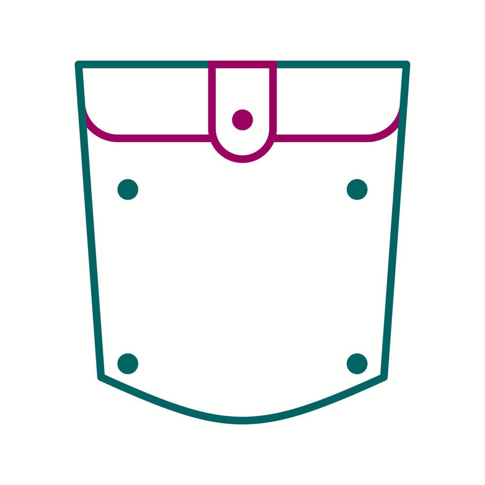 Unique Pocket Square Vector Line Icon