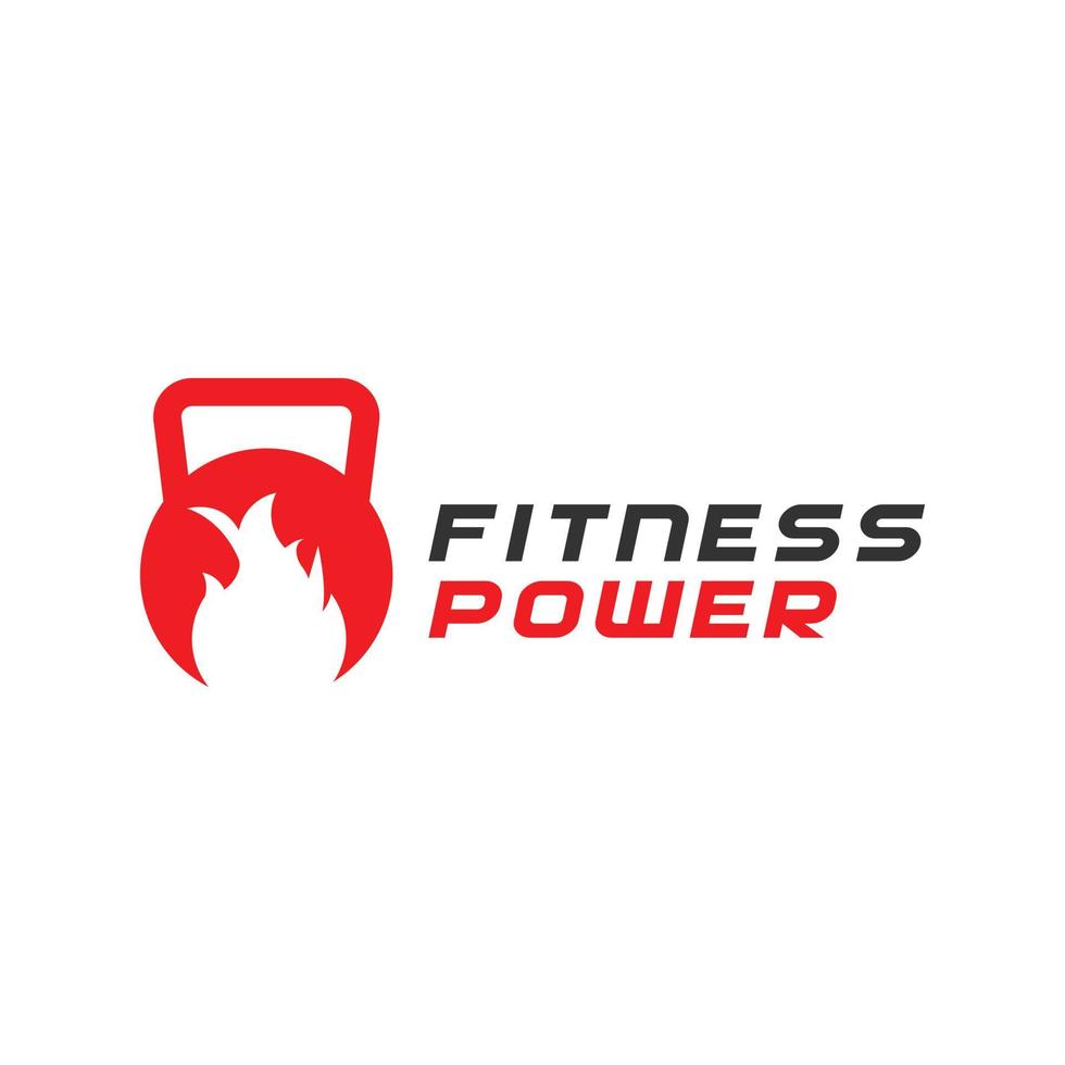 eps10 red vector Fitness Gym creative icon or logo isolated on white background. power fitness abstract symbol with fire in a simple flat trendy modern style for your website design, and mobile app