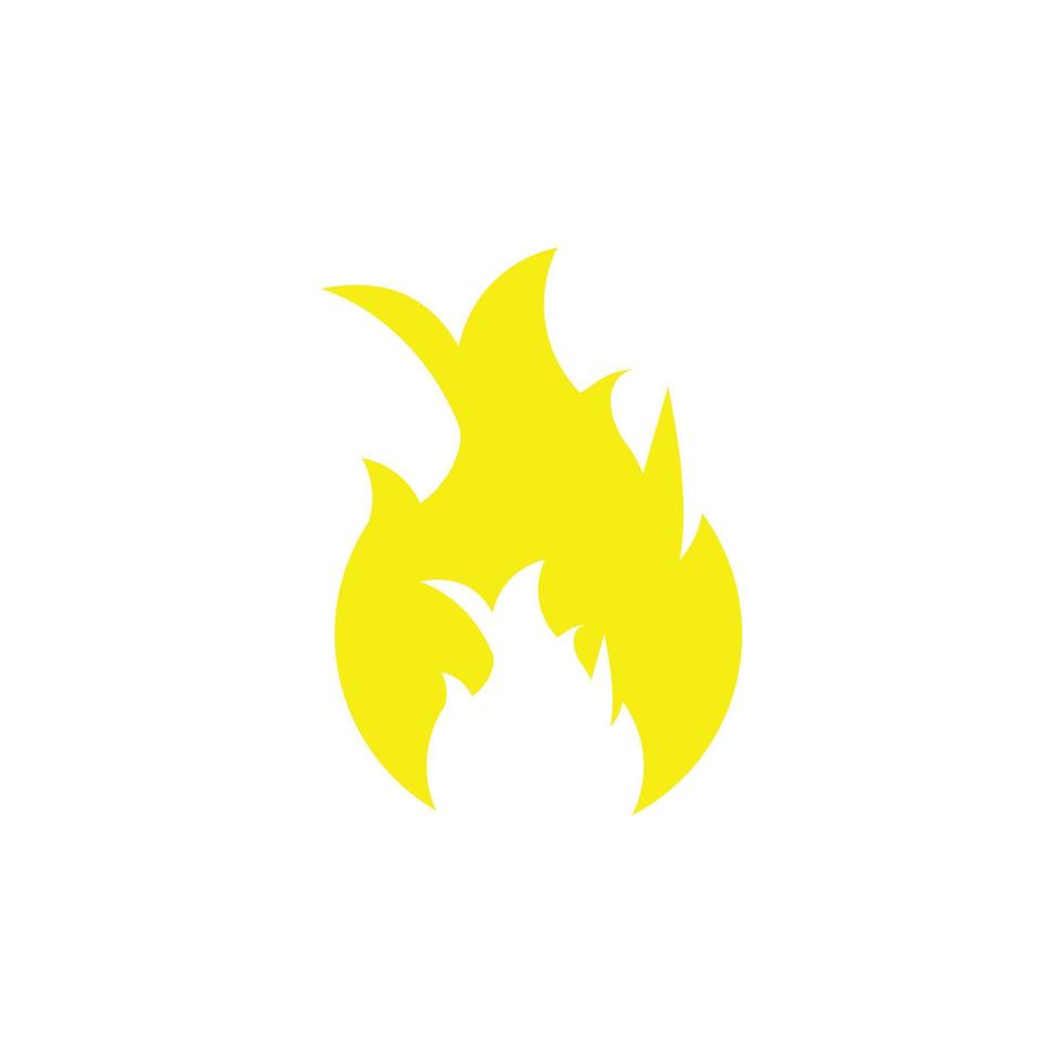 eps10 vector amarillo fuego llama icono de arte sólido abstracto o logotipo aislado sobre fondo blanco. símbolo de llama ardiente en un estilo moderno simple y moderno para el diseño de su sitio web y aplicación móvil