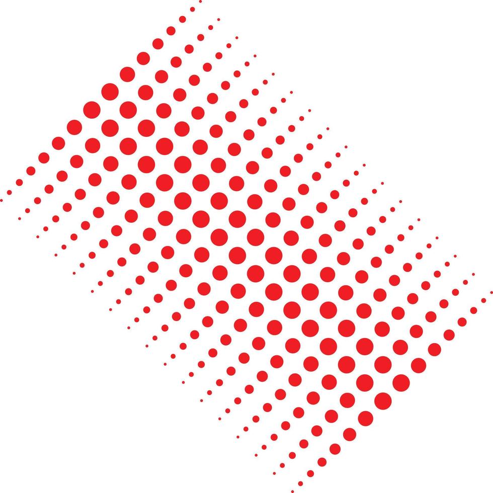 eps10 ilustraciones de patrón punteado de medio tono vectorial rojo aisladas en fondo blanco. patrón abstracto geométrico circular en un estilo moderno plano simple y moderno para el diseño de su sitio web y aplicación móvil vector