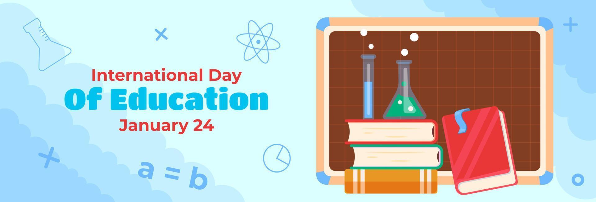 international day education 2023 banner template vector flat design